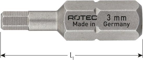 Rotec Schroefbit Inbus BASIC SW10x25mm (HEX) (2 stuks)