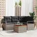 Maison Exclusive - Ensemble de jardin 5 pièces, salon d'extérieur en polyrotin gris