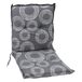 Spetebo Universel coussin de siège avec dossier bas - 100 x 50 cm - cercles gris