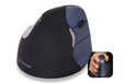 Evoluent BakkerElkhuizen Evoluent4 Wireless Ergonomic Mouse - Right Hand - Black/Blue