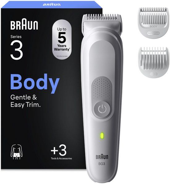 Braun Series 3 BG3530 Body Groomer - Grijs - Waterdicht - 80 min gebruikstijd