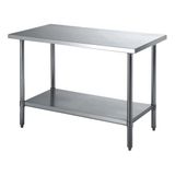 Garcia de Pou Werktafel 2 niveaus, 90 x 60 x 90 cm, roestvrij staal, zilver, eenheidsmaat