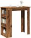 Prolenta Maison Exclusive - Bartafel met plank, uitstraling verouderd hout, 102x50x103,5 cm