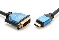 BlueRigger HDMI-DVI 3m Zwart, Blauw