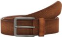 Tom Tailor - TTBART leren riem met vierkante gesp - Maat 105 - light brown uni