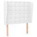 VidaXL Hoofdbord met randen 83x23x118/128 cm kunstleer wit