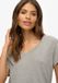 Superdry Studios Slub T-shirt met Borduursel Dames V-hals Korte Mouw Katoen Jersey Regular Fit Zilver Metallic