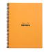 RHODIA 19300C - Spiraalschrift Notebook Zwart of Oranje - A4+ 22,5 x 29,7 cm - Kleine Ruitjes - 160 Afscheurbare pagina's