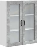 vidaXL Keukenwandkast met deur, betongrijs, 80 x 31 x 100 cm
