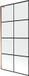 Mexen Next L paroi de bain 1 volet 90 x 150 cm, grille noire, or rose
