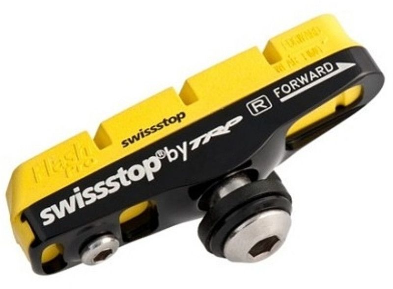 SwissStop Full FlashPro Brake Linings for Shimano/SRAM Carbon - Yellow/Black - 7640121221361