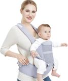 Gran Vida® Porte-bébé ergonomique confortable avec rangement supplémentaire gris
