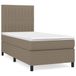 vidaXL Boxspring met matras stof taupe 120x200 cm