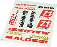 Stickerset Malossi Stickerset Malossi 10-delig 34x24cm