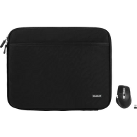 BlueBuilt Laptophoes breedte 37 cm 15-16 inch M Zwart + Maximus Muis