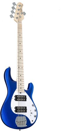 Sterling by Music Man StingRay Ray5 HH Cobalt Blue 5-String Electric Bass Guitar