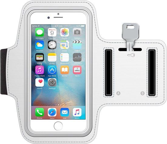 Mmobiel Sport / Hardloop armband WIT voor iPhone 8 PLUS / 7 PLUS / 6S PLUS / 6 PLUS