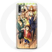 Maniacase Tasje voor Samsung Galaxy A70 One Piece Luffy Poster Crew Manga Anime