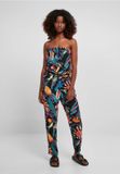 Urban Classics Viscose Bandeau blackfruity Jumpsuit Zwart 5XL
