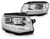 LTI LED-dagrijverlichting (DRL) pour phares, convient pour VW T6, année de construction 15-19, chrome, avec clignotant LED