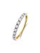 Lucardi Dames 14 karaat geelgouden ring met diamant 0.15ct