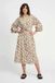 POM Amsterdam Robe POM - Poplin Leopard Lush - Coton - Manche trois-quarts - Longue - Écru - Taille 40