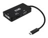 Watio Wave Converter: USB-C naar VGA, DVI en HDMI, 3-in-1 converter, 10 cm