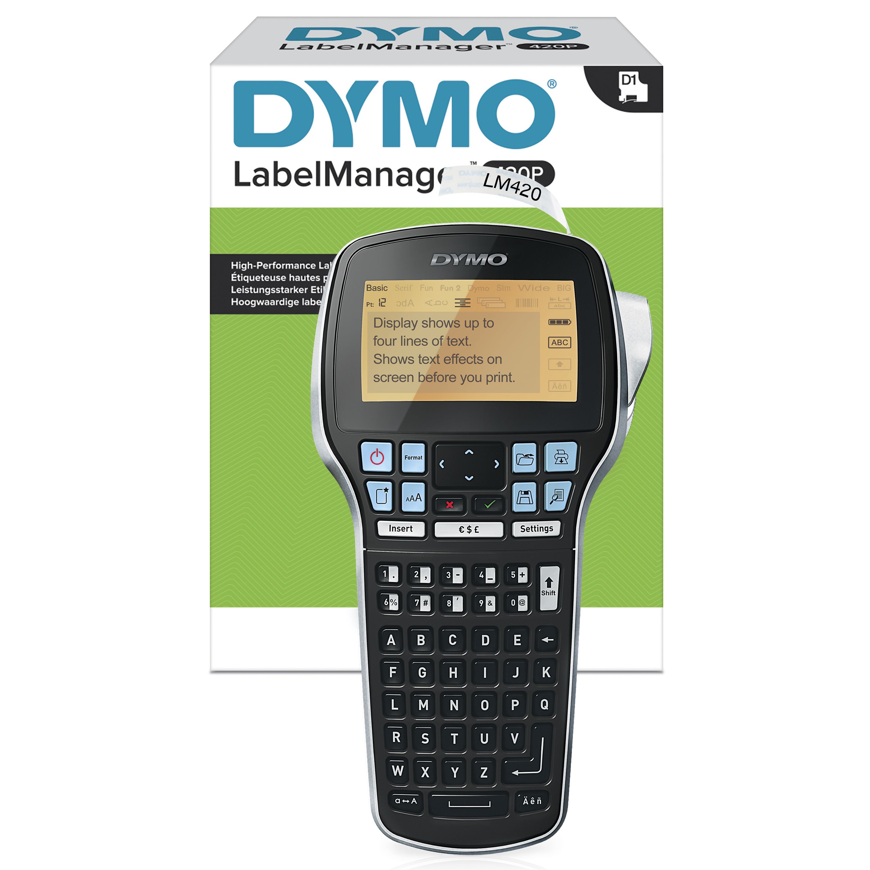 DYMO LabelManager 420P Label Maker - ABC Keyboard - Black