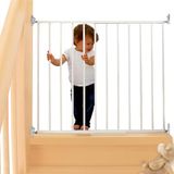 Avilia Wit metalen rooster voor gegarandeerde veiligheid: verstelbaar van 78-80 cm voor kinderen en honden, eenvoudige installatie voor binnen en buiten, maximale bescherming