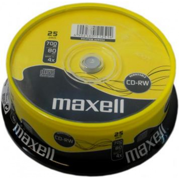 MAXELL Maxell CD-RW 4x speed spindle 25