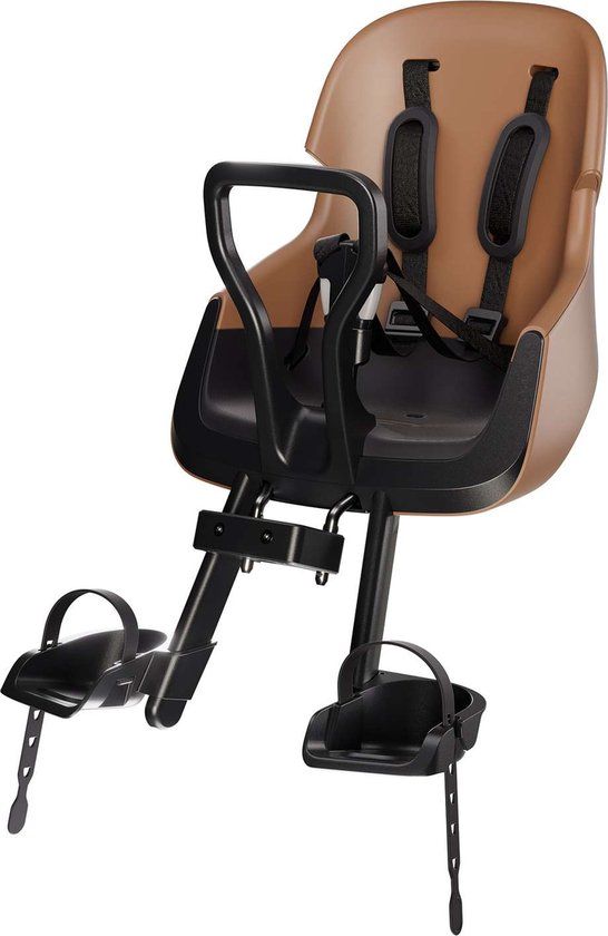 Bobike Exclusive Evolve Mini Voorste Kinderzitje Voor De Fiets Bruin Max 15 kg Jongen