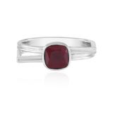 Cavill - Zilveren ring met Madagaskar Robijn 1,198 ct - 925 Sterling Zilver Verguld - Antieke Cushion Cut - Luxe dames ring - Verstelbaar