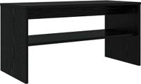 vidaXL TV-meubel 80 x 35 x 40 cm Zwart Eiken Bewerkt hout