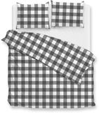Zohome Quattro-di-Lino Dekbedovertrek - Tweepersoons - Katoen - 200x200-220cm - Grijs