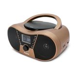 MOOOV Copper & Black CD-speler met FM-radio, USB-poort, slaap- en ID3-functies