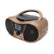 MOOOV Copper & Black CD-speler met FM-radio, USB-poort, slaap- en ID3-functies