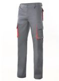 Velilla Bicolor Multi-pocket Broek Polyester Grijs/Rood Unisex Maat 38