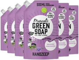 Marcel's Green Soap Handzeep Navulling - Lavendel & Rozemarijn - 6 x 500ml