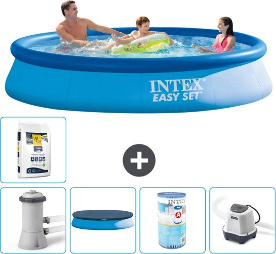 Intex Easy Set Zwembad - Rond - 366 x 76 cm - Blauw - Incl. Pomp, Afdekzeil & Filter