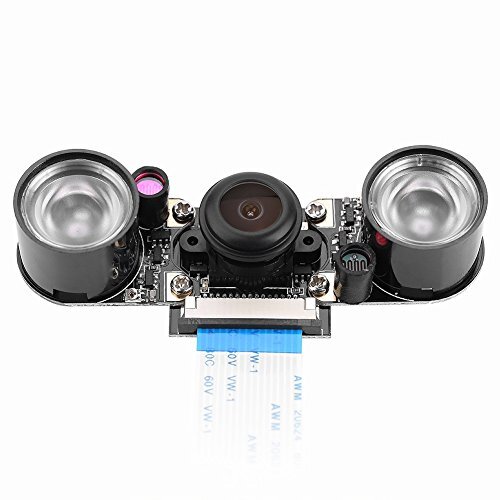 VGEBY Groothoek Fisheye voor Raspberry Pi groothoeklens met Fill Light Camcorder mobiele telefoon en smartphone accessoires camcorder mobiele telefoon en Raspberry Zero infrarood Richer R Raspberry Pi cameramodule