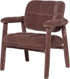 WOOOD Loom Fauteuil - Chenille - Structuur Oudroze