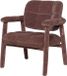 WOOOD Loom Fauteuil - Chenille - Structuur Oudroze