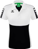 Erima Six Wings Polo Dames - Wit / Zwart | Maat: 38