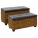 vidaXL Canapé 2 pièces, rotin, marron