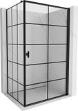 Mexen Mist-B cabine de douche battante droite 90 x 120, grille noire, noir