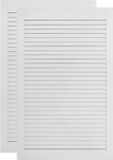 vidaXL Kastdeuren - met - lamellen - 2 - st - 99,3x59,4 - cm - grenenhout - wit