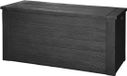 Merkloos Tuin opbergbox hout patroon 120 cm Zwart Kunststof Waterdicht 300L