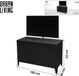 Urban Living "INDUSTRIEL BLACK" TV-meubel van metaal met 2 deuren 100x40xH53 cm