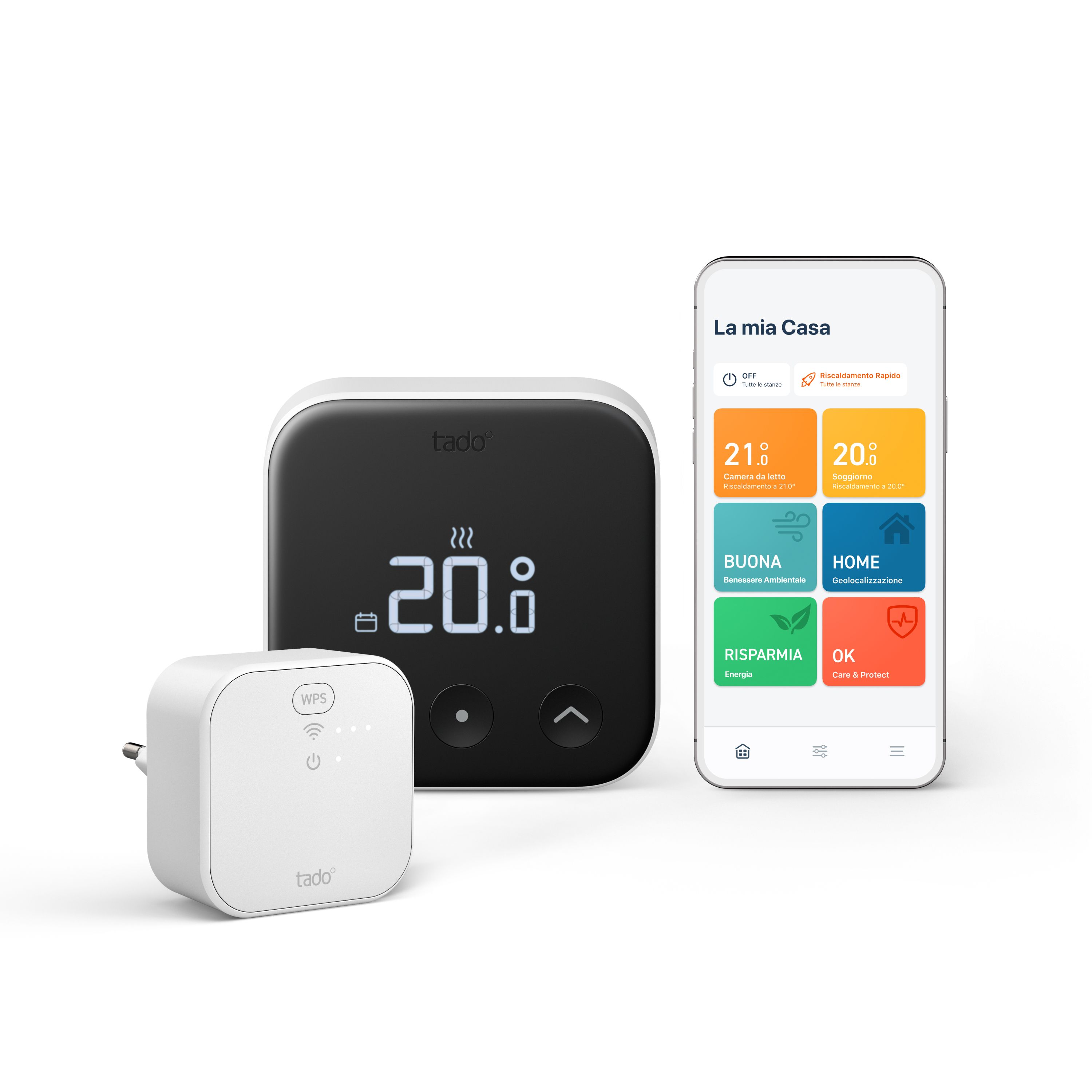 tado° Slimme Thermostaat X - Smart Thermostaat - incl. Matter Bridge - Bedrade variant - Zwart/Wit