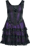 Sinister Gothic Mini-jurk - zwart/paars - S